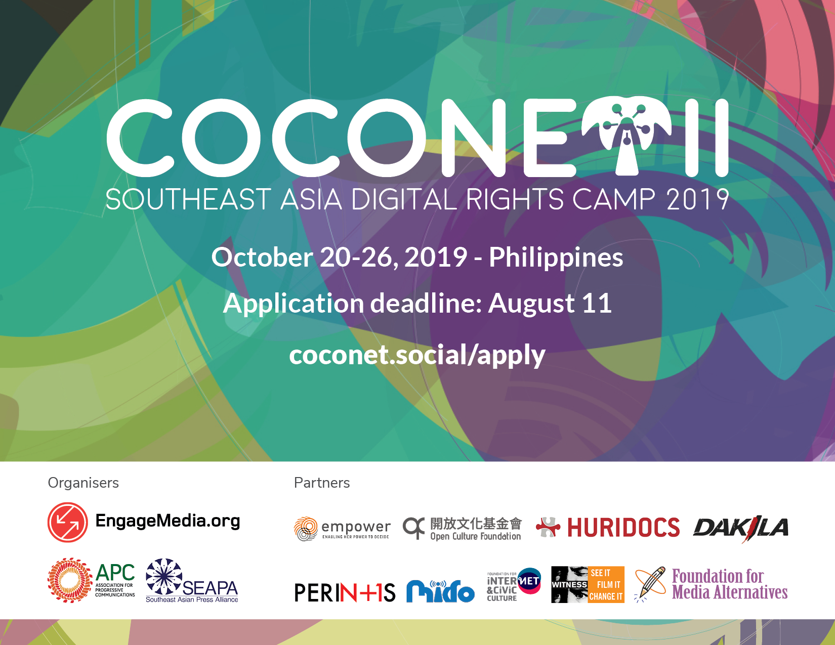 Call for applications: COCONET II SEA Digital Rights Camp